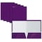 Better Office Products 2 Pocket Glossy Laminated Paper Folders Portfolio Letter Size, Purple, 25PK 80184 - alternate 1